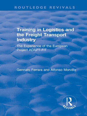 cover image of Training in Logistics and the Freight Transport Industry